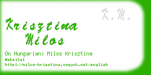 krisztina milos business card